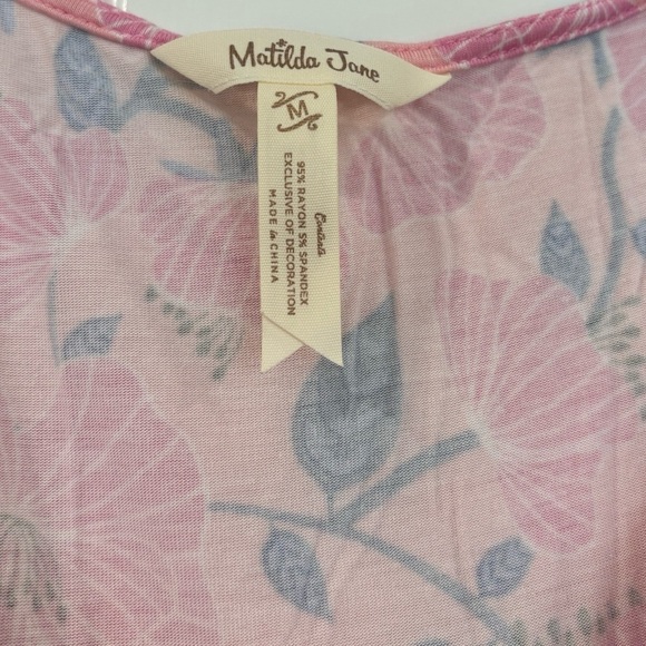 Matilda Jane Women's Dream Chasers Off She Goes Top Size Medium - Picture 2 of 5